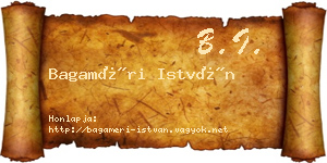 Bagaméri István névjegykártya
