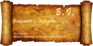 Bagaméri István névjegykártya