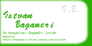 istvan bagameri business card