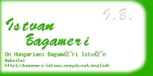 istvan bagameri business card